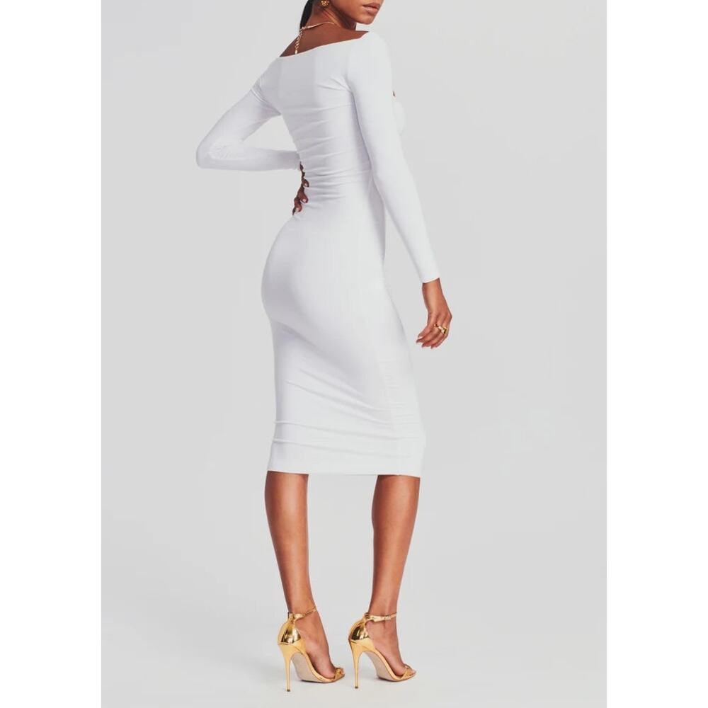 Ser.o.ya Irene Bodycon Midi Dress White NWT Medium $230 - Picture 6 of 6